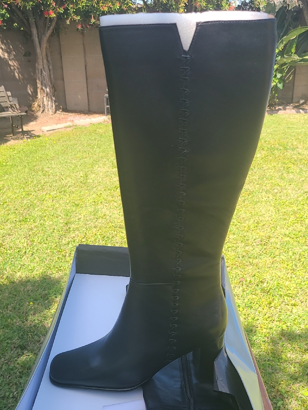 Worthington Black Tall Shaft Leather Boots
